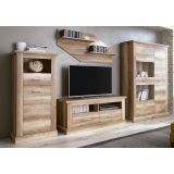Mueble de Comedor, Mueble Salón, Acabado en Color Cañón, Medidas: 326 cm (Ancho) x 174,7 cm (Alto) x 41,8 cm (Fondo)