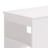 Mesa de Cocina Alta | Acabado en Melamina Blanco | Medidas: 120 cm Ancho x 50 cm Fondo x 105 cm Alto