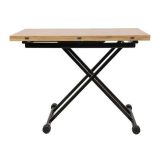 Mesa de Centro Elevable y Tapa Extensible - Fabricada en MDF - Cerrada 100x57 cm, Abierta 100x114 cm, Altura de 39 a 77 cm