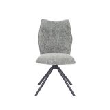 Pack de 2 Sillas Tapizadas en Tela Musgo, Patas Negras, Asiento y Respaldo Ergonómicos y Acolchados Medidas 63x48x93 cm