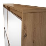 Zapatero de Melamina Roble/Blanco – 4 Puertas Abatibles | Gran Capacidad | 110 x 110 x 20 cm