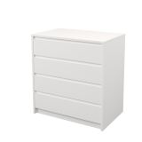 Cómoda Cajonera 4 cajones acabado en blanco. 74cm(alto) 70cm(ancho) 45cm(fondo)
