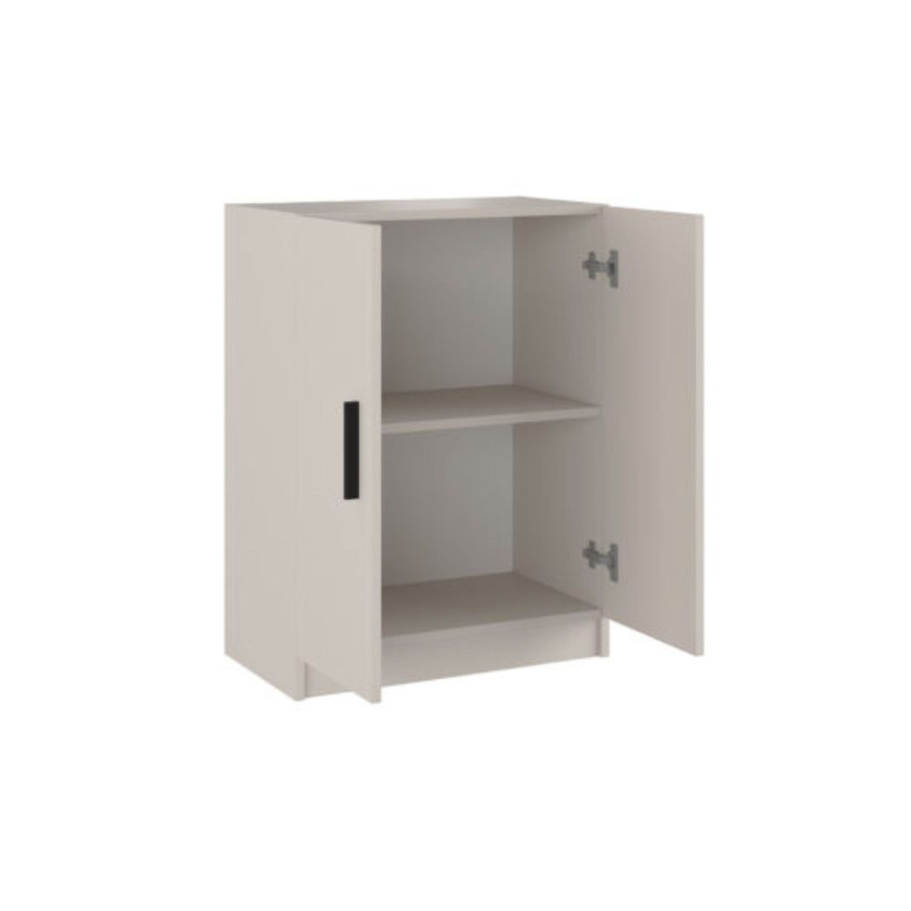 Conjunto de Muebles de Cocina Alto y Bajo de 2 Puertas en Madera Beige, 61x61x29 cm y 60x80x34 Cm