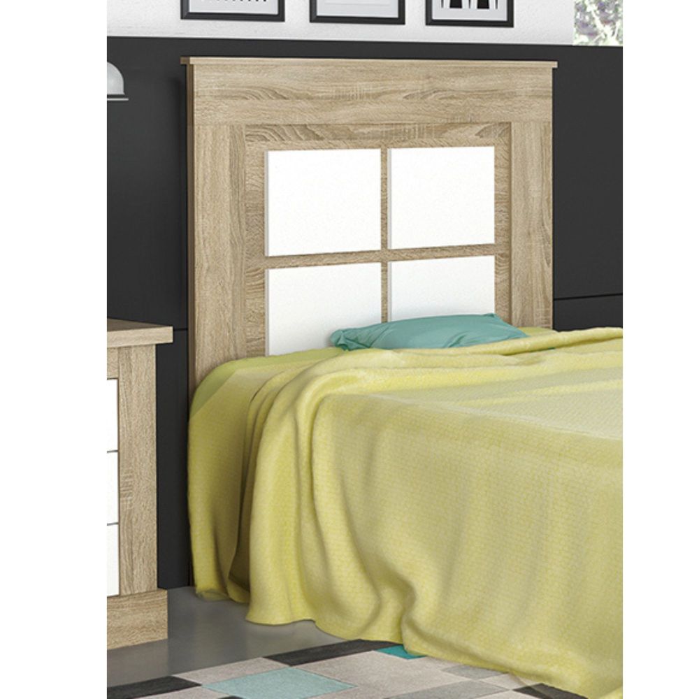 Cabecero Nórdico de 110 (Anc) x 120 (Al) x 3,8 (Fon) Cm Colores Cambria y Blanco (para Cama de 135-140