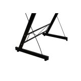 Mesa de Ordenador Esquinera Metálica en MDF Negro, 158x120x73cm - Espacio para Teclado y Torre