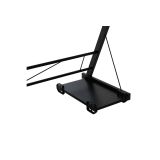 Mesa de Ordenador Esquinera Metálica en MDF Negro, 158x120x73cm - Espacio para Teclado y Torre